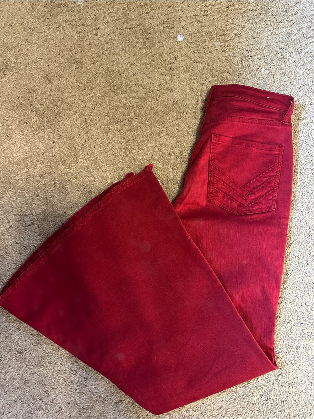 Shyanne Western Women’s Red/Burgundy Flared Jeans